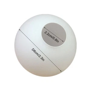 0.8 to 3.5in Opening Matte White Globe Glass Lamp Shade Replacement Round Cover - Picture 1 of 41