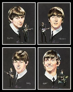 THE BEATLES 🎵 CineMasterpieces SET OF 4 NICHOLAS VOLPE PERSONALITY POSTERS 1964 - Picture 1 of 2