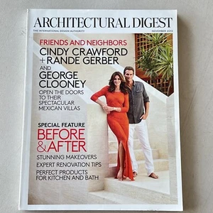 Architectural Digest Magazine Issue November 2013 Cindy Crawford George Clooney - Picture 1 of 12