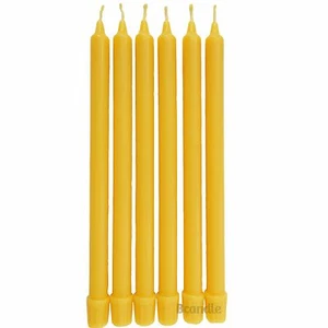Candele 100% Cera d'Api Bio Fatte a Mano - 11" Alto, Spessore 5/8" (Confezione da 6) - Foto 1 di 8