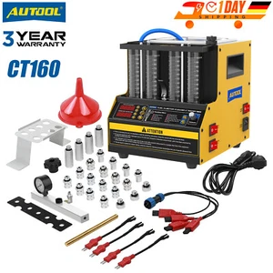 AUTOOL 4-Cylinders Fuel Injector Tester Machine Ultrasonic Injector Cleaner DE - Picture 1 of 20