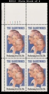USA4 #2012 MNH PB4 The Barrymores - Imagen 1 de 1