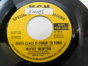 Wayne Newton – Santa Claus Is Coming To Town 7" Single PROMO K-14019 - Picture 1 of 4