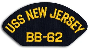 US Navy BB-62 USS New Jersey Battleship Cap Patch Bügelbild *Neu* (a) - Bild 1 von 1