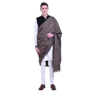 STYLISH Men's Woven Pure Wool Shawl (GREY) - Picture 1 of 5