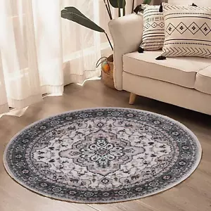 Extra Large Soft Pile Anti-Slip Round Floor Carpet Living Room Circle Round Rugs - Picture 1 of 16