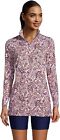NWT Lands&#39; End Women&#39;s 1/4 Zip Long Sleeve Cover Up UPF 50 Size 2X $75 Z046