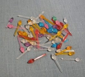 LOT OF 50 MINI TWIST "BULBS" FOR CERAMIC TREES~1/2"~CONE SHAPE~MULTI COLOR - Picture 1 of 2