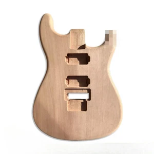 Cuerpo de guitarra sin terminar madera de caoba reemplazo cuerpo pastilla HH apto para hágalo usted mismo - Imagen 1 de 5