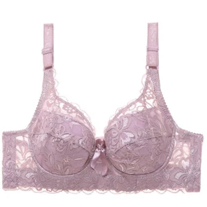 Women Bras Lace Thin Padded Lingerie Underwire Brassiere Push Up Bralette Tops - Picture 1 of 20