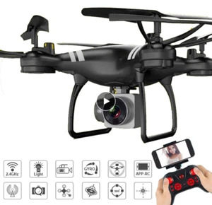 DRONE 6 ASSI CON TELECAMERA 1080P FULL HD WIFI CAMERA TASTO RITORNO BAROMETRO - Foto 1 di 14