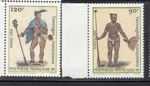 FRENCH POLYNESIA Sc 754-55 NH ISSUE OF 1999 - COSTUMES - Picture 1 of 1