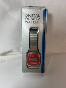 Vintage Coca-Cola Coke Digital Quarzuhr unbenutzt in Box Armbanduhr Soda Pop - Bild 1 von 4