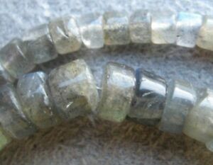 Jewellery Maker YSIM07 Labradorite Graduated Plain Wheels 31cm Strand 70cts