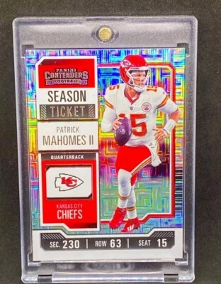 Patrick Mahomes RARE MOJO TICKET REFRACTOR INVESTMENT CARD PANINI CHIEFS MINT - Image 1 of 2