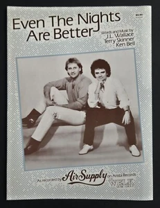 Even The Nights Are Better Noten Luftversorgung Klavier 82 Cherry Lane US-VERKÄUFER - Bild 1 von 7