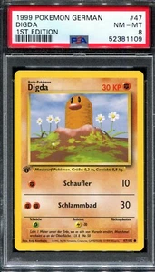 PSA 8 Pokemon 1999 German Deutsch 1st Edition Base Digda Diglett #47 - Picture 1 of 2