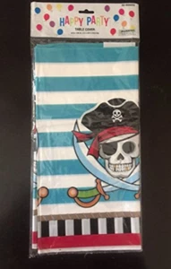 Lot 2 Pirate Ahoy Skull Birthday Party Table Cover Adult Kids 54" x 96" NEW - Picture 1 of 1