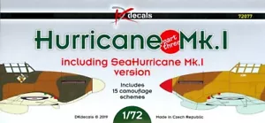 DK Decals 1/72 HAWKER HURRICANE Mk.I & SEA HURRICANE Mk.I Part 3 - Picture 1 of 4