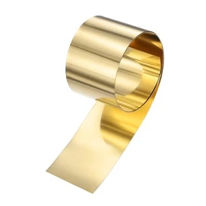 Brass Sheet Roll 39"x 2"x 0.008"LxWxT Metal Foil Plate Hardware Brass Plate B... - Picture 1 of 7