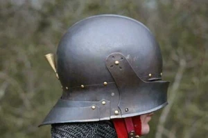 Medieval 16 Guage Steel Royal German Sallet Helmet - Picture 1 of 4