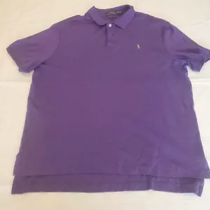 Polo Ralph Lauren Poloshirt Herren XL Lila Pima Soft Touch Kurzarm - Bild 1 von 6