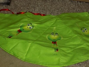 36" GRINCH Christmas Tree Skirt Green Tree Skirt Christmas Decorations - Picture 1 of 1