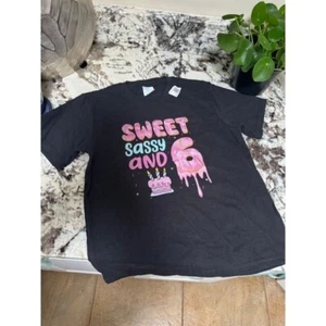 New kid's t-shirt Sweet Sassy and 6 size Small - Picture 1 of 5