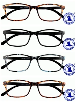 Gafas de lectura negro marrón azul gris Luca de I Need You moderno hombre 1.0 - 3.0