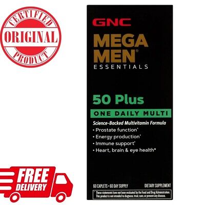 GNC Mega Men 50-Plus One Daily Multivitamin, 60 Tablets, Vitamin And Minerals • 12$