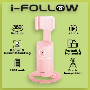 i-Follow Intelligente 360 Grad Handyhalterung pink - Bild 1 von 6