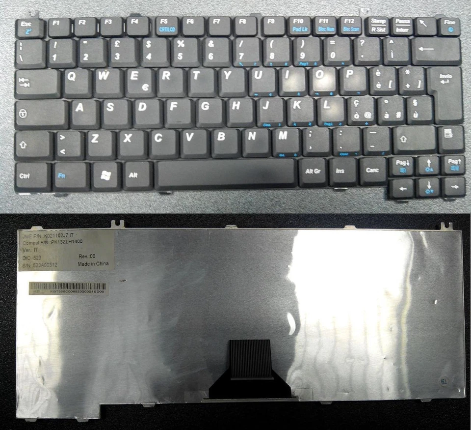 Tastiera Keyboard Layout ITALIANO K021102J7 IT PK13ZLH1400  523A00312 USATA TX4 - Immagine 1 di 1