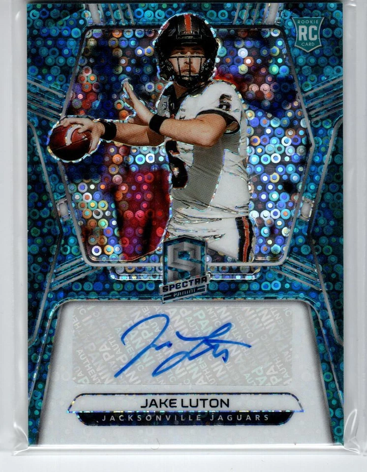 2020 Panini Spectra Rookie AUTO Neon Blue #16 Jake Luton 29/60 - Image 1 of 1