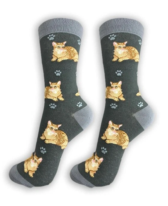 Calcetines Sock Daddy Pet Lovers Naranja Tabby Cat Nuevos sin Etiquetas Foto 1 de 1