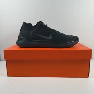 Nike Free Rn 2018 Scarpe Uomo Taglia 12.5 Nero Running 942836-002 - Foto 1 di 10
