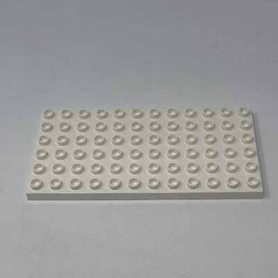RARE Genuine LEGO DUPLO White 6x12 Base Plate Part # 4196 18921 - Image 1 of 4