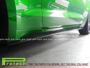 2015-2017 Ford Mustang OE estilo de fibra de carbono faldas laterales reemplazo de labios - Imagen 1 de 3