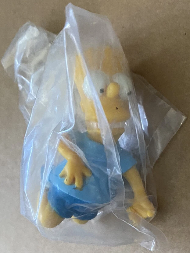 1990 TCFFC The Simpsons BART SIMPSON Blue Shirt Air Guitar 3” Action Figure NIP - Image 1 of 3