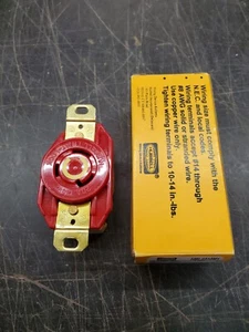 Hubbell HBL2310M1 Red 2 Pole Twist Lock Receptacle - Picture 1 of 3
