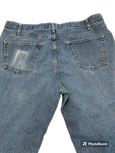 Pantalones de mezclilla Haggar para hombre azul 40x29 lavado medio ropa de trabajo resistente comodidad de colección - Imagen 1 de 6