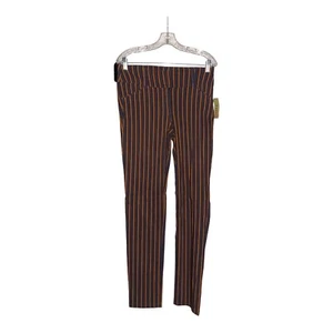 NEW Dazz Stripe Skinny High Waist Pull-On Pants Boho Hippie Festive Women L - Picture 1 of 9