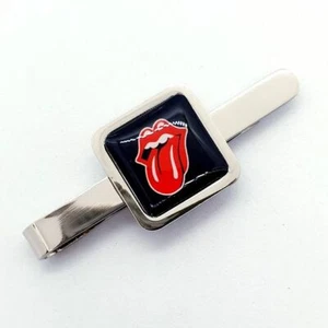 Unique! ROLLING STONES TONGUE TIECLIP chrome MICK JAGGER music ROCK & ROLL cool - Picture 1 of 1
