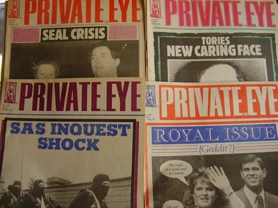 JOB LOT X 20 VINTAGE PRIVATE EYE SATIRICAL MAGS PRINCE ANDREW SAS INQUEST - Image 1 of 4