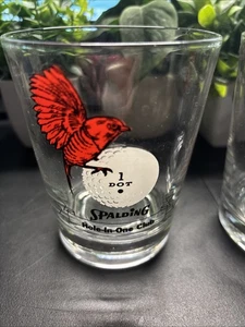 Juego de 2 vasos de colección Spalding Hole-In-One Club cóctel whisky rocas excelente+ - Imagen 1 de 5