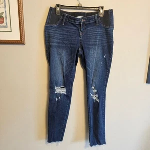 Pantalones de mezclilla ajustados Isabel Maternity de Ingrid & Isabel desgastados talla 6 panel lateral - Imagen 1 de 7