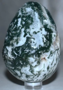 Moosachat Ei mit Ständer 2,94"/241 Gramm - Bild 1 von 4