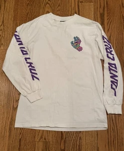 Santa Cruz Shirt Herren Medium Langarm T-Shirt Screaming Hand Spellout Arms EUC - Bild 1 von 8