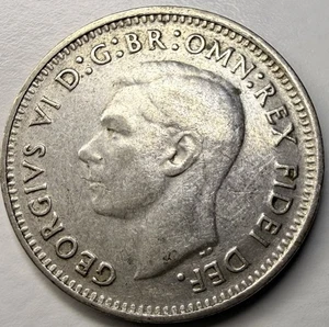 Moneda de plata de 3 peniques Australia 1951 R48 - Imagen 1 de 2