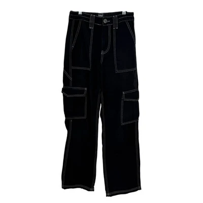 BDG Cargo Skater 多功能裤女式 24 黑色棉 Y2K 垃圾宽松 UO — 第 1/4 张图片