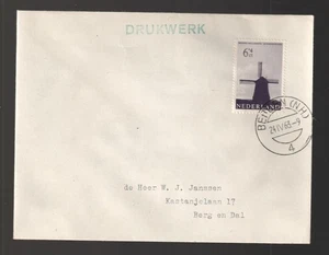 Netherlands 1963 6c cover windmill FDC Bergen NH - Picture 1 of 1